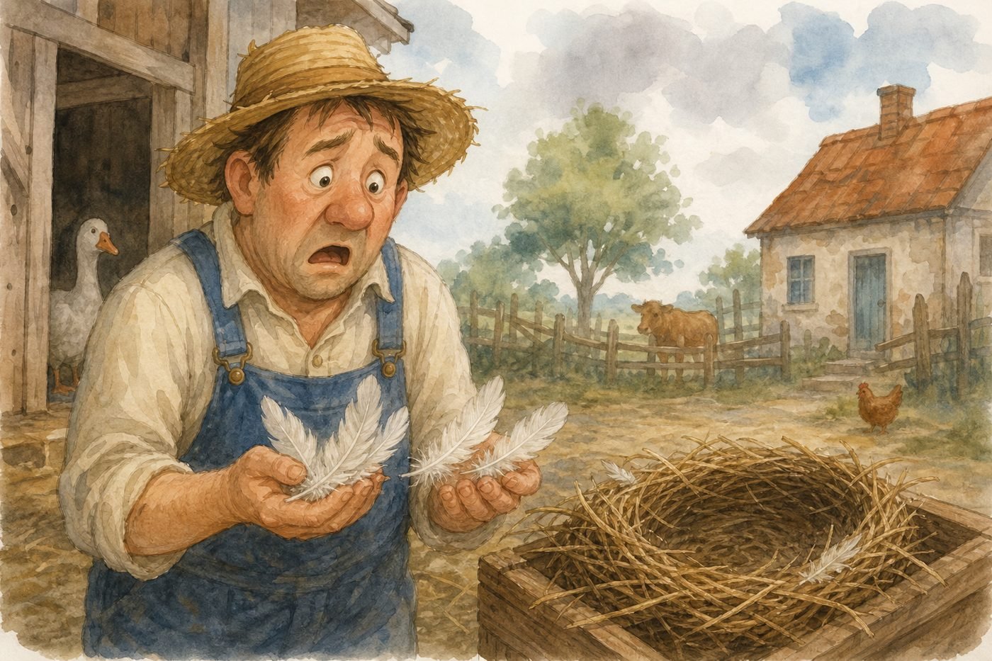 The greedy farmer loses everything